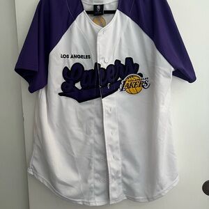 Los Angeles Lakers Purple and White Jersey style